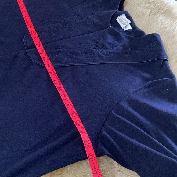 Elegant Navy Long Sleeve house coat robe - Picture 9 of 10